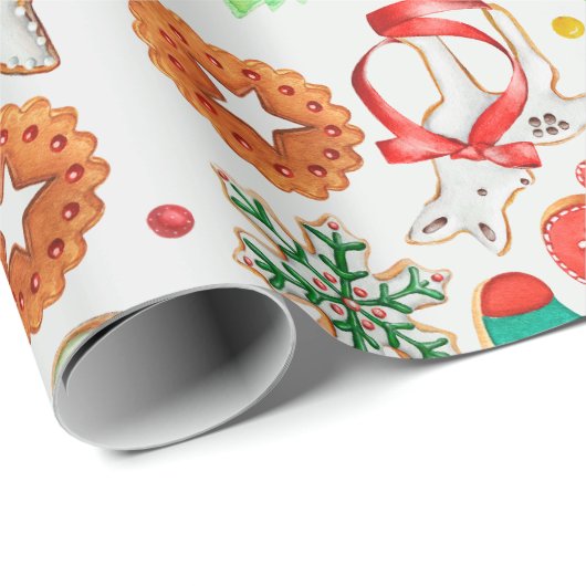 kerstsuikerkoekjes cadeaupapier (Rol Hoek)
