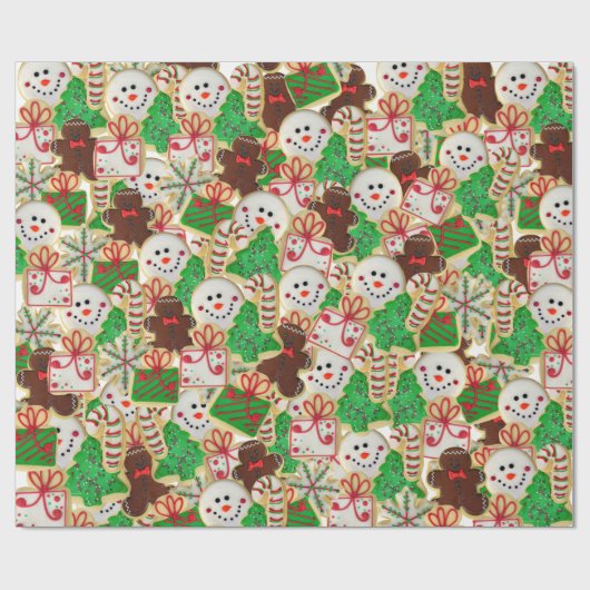 kerstsuikerkoekjes cadeaupapier (Vlak)