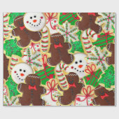 kerstsuikerkoekjes cadeaupapier (Vlak)