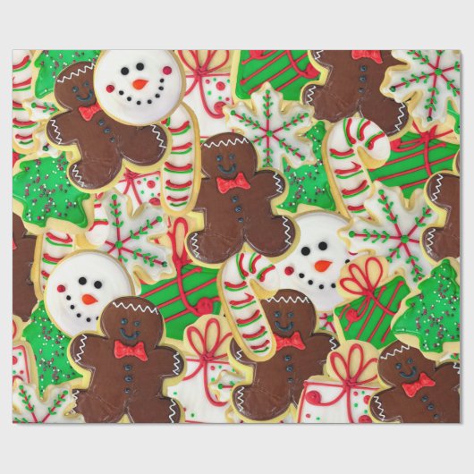 kerstsuikerkoekjes cadeaupapier (Vlak)