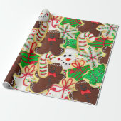 kerstsuikerkoekjes cadeaupapier (Uitgerold)