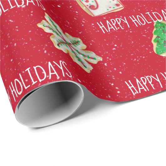 kerstsuikerkoekjes en sneeuwvlokken cadeaupapier (Rol Hoek)