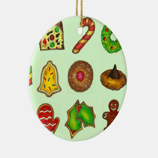 kerstsuikerkoekjes Holiday Baking Sand Tart Keramisch Ornament (Rechts)