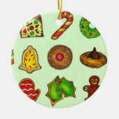 kerstsuikerkoekjes Holiday Baking Sand Tart Keramisch Ornament (Voorkant)