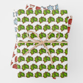 Kerstsuikerkoekjes Holly Mitten Snowflake Inpakpapier Vel (In situ)