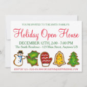 Kerstsuikerkoekjes in feestdagen kaart (Voorkant)