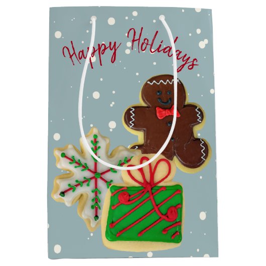 kerstsuikerkoekjes medium cadeauzakje (Voorkant)