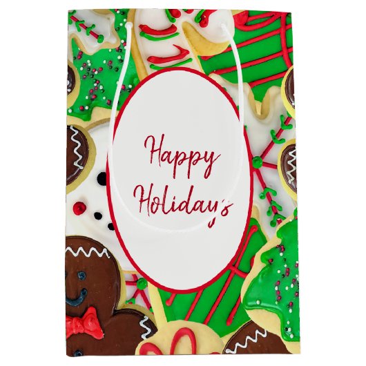 kerstsuikerkoekjes medium cadeauzakje (Voorkant)