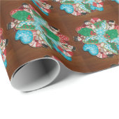 Kerstsuikerkoekjes op een Bord Cadeaupapier (Rol Hoek)