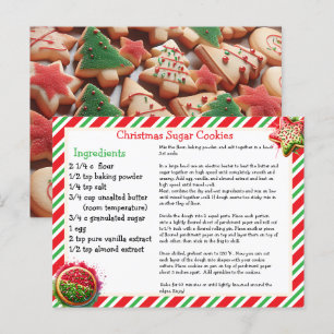 Kerstsuikerkoekjes Receptkaart Briefkaart
