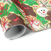 kerstsuikerkoekjespatroon cadeaupapier (Rol Hoek)