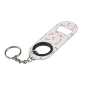 Kerstsuikerriet Kerstmis Mini Flessenopener (Voorkant Gekanteld)