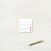 Kerstsuikerriet Tekening Gelijnd 3x3 Post-it® Notes (Op bureau)
