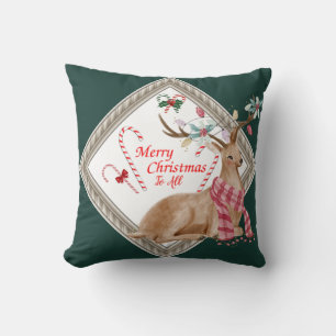 Kerstsuikerstok decoratieve kerstkussen omkeerbaar kussen