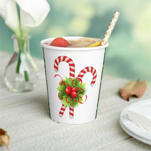 Kerstsuikerstok Kerstmis Papieren Bekers (Insitu)