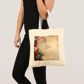 Kerstsuikerstok Kersttas Tote Bag (Voorkant (product))