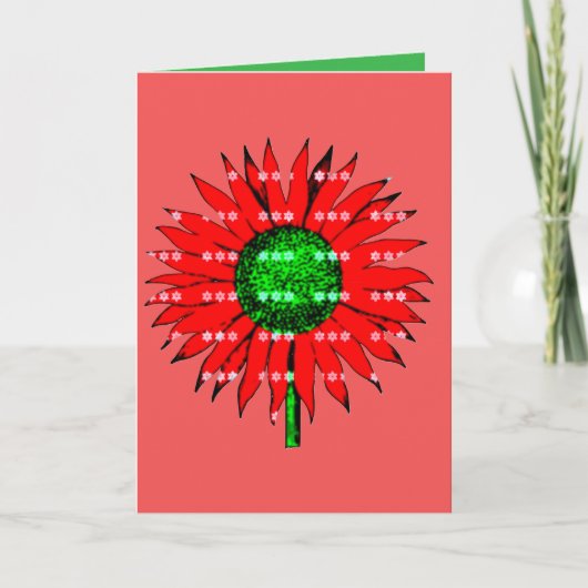 Kerstsunflower kaart (Voorkant)