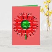 Kerstsunflower kaart (Gele Bloem)