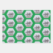 Kerstsurfer Couple Red White Groen  Inpakpapier Vel (Voorkant 2)