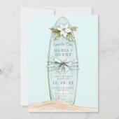 kerstsurfplank | Winter Beach Bewaar de datum Save The Date (Voorkant)