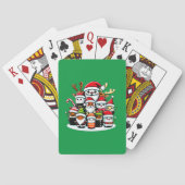 Kerstsushi feestelijke viering pokerkaarten (Achterkant)