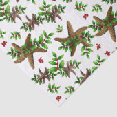 kerstsvis Holly in Berries Tissuepapier (Detail)