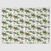 kerstsvis Holly in Berries Tissuepapier (Voorkant)