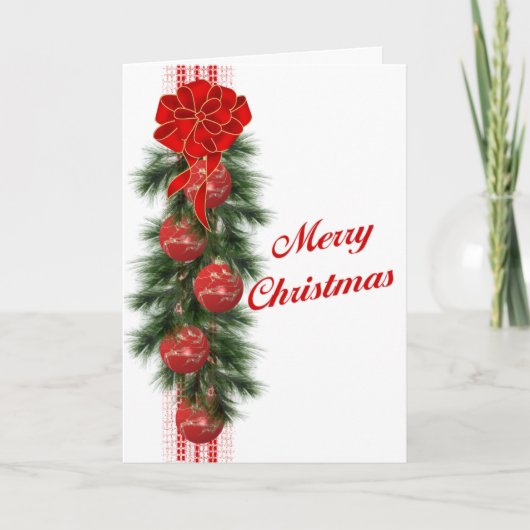 kerstswag feestdagen kaart (Voorkant)