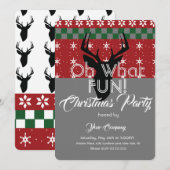 KerstSweater Kantoor Deer Ugly Sweater Kaart (Voorkant / Achterkant)