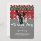 KerstSweater Kantoor Deer Ugly Sweater Kaart (Voorkant)