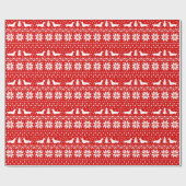 KerstSweater Pattern over lange dagen in Dachshund Cadeaupapier (Vlak)