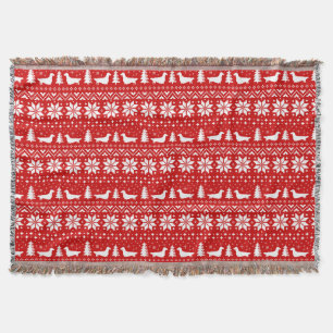KerstSweater Pattern over lange dagen in Dachshund Deken