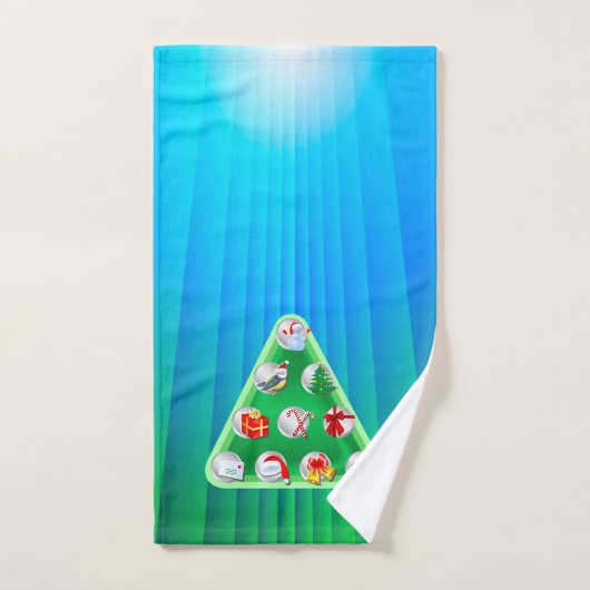 kerstsymbolen bad handdoek (Handdoek)