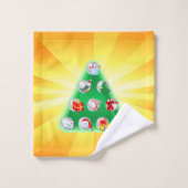 kerstsymbolen bad handdoek (Wasdoekje)