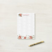 kerstsymbolen en bloemen post-it® notes (Op bureau)