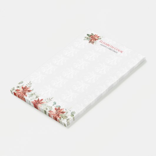 kerstsymbolen en bloemen post-it® notes (Schuin)