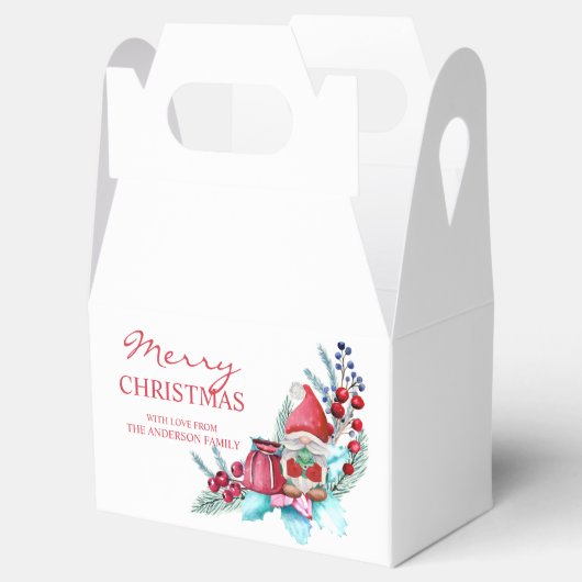 kerstsymbolen en koepel bedankdoosjes (Geopend)