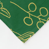 kerstsymbolen fleece deken (Hoek)