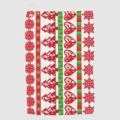 kerstsymbolen golfhanddoek (Voorkant)