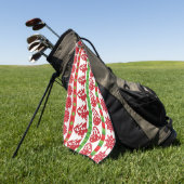 kerstsymbolen golfhanddoek (Groen)