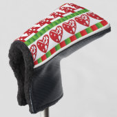 kerstsymbolen golfheadcover (3/4 voorkant)
