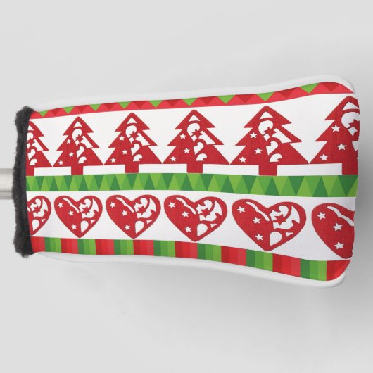 kerstsymbolen golfheadcover (Voorkant)