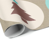 kerstsymbolen Grote Medallianties Aangepaste tekst Cadeaupapier (Rol Hoek)