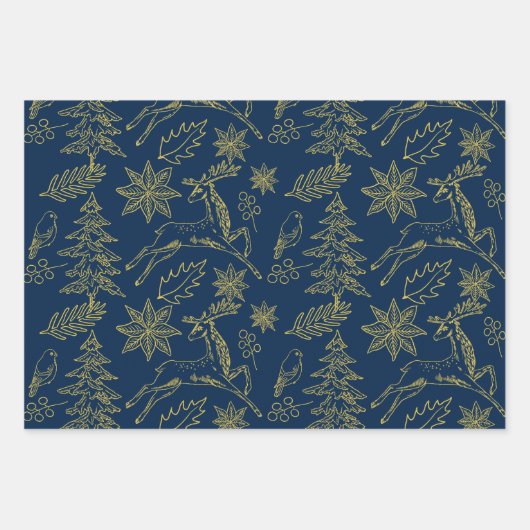 kerstsymbolen inpakpapier vel (Voorkant 2)