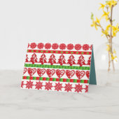 Kerstsymbolen Kaart (Gele Bloem)