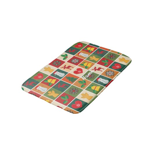 kerstsymbolen Medley Art Thunder_Cove Badmat (Gekanteld)