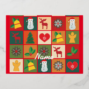 kerstsymbolen Medley Art Thunder_Cove Folie Feestdagen Briefkaart