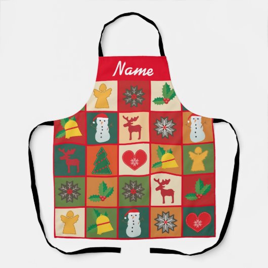 kerstsymbolen Medley Art Thunder_Cove Schort (Voorkant)