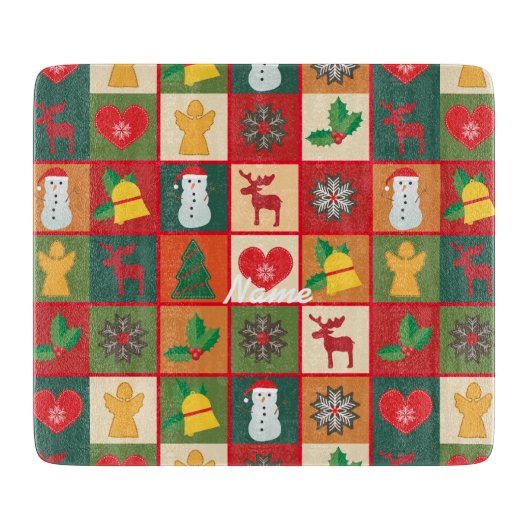 kerstsymbolen Medley Art Thunder_Cove Snijplank (Voorkant)