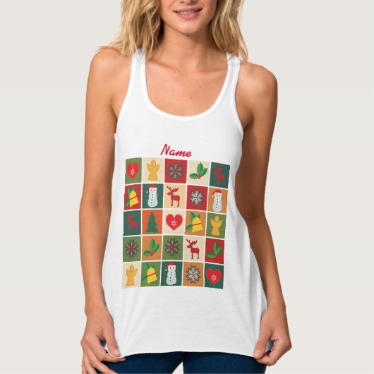 kerstsymbolen Medley Art Thunder_Cove Tanktop (Voorkant)
